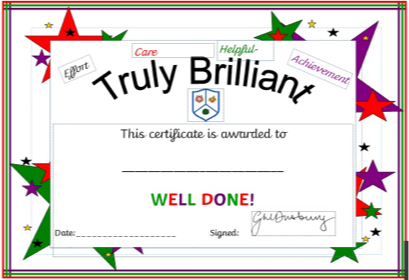 Truly Brilliant Certificates 