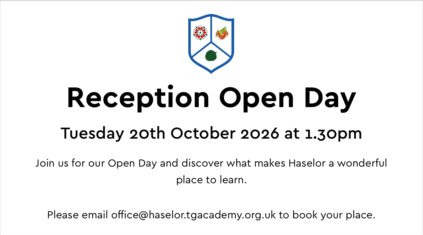 Reception Open Day - Tuesday 20th October 2026 at 1.30pm image